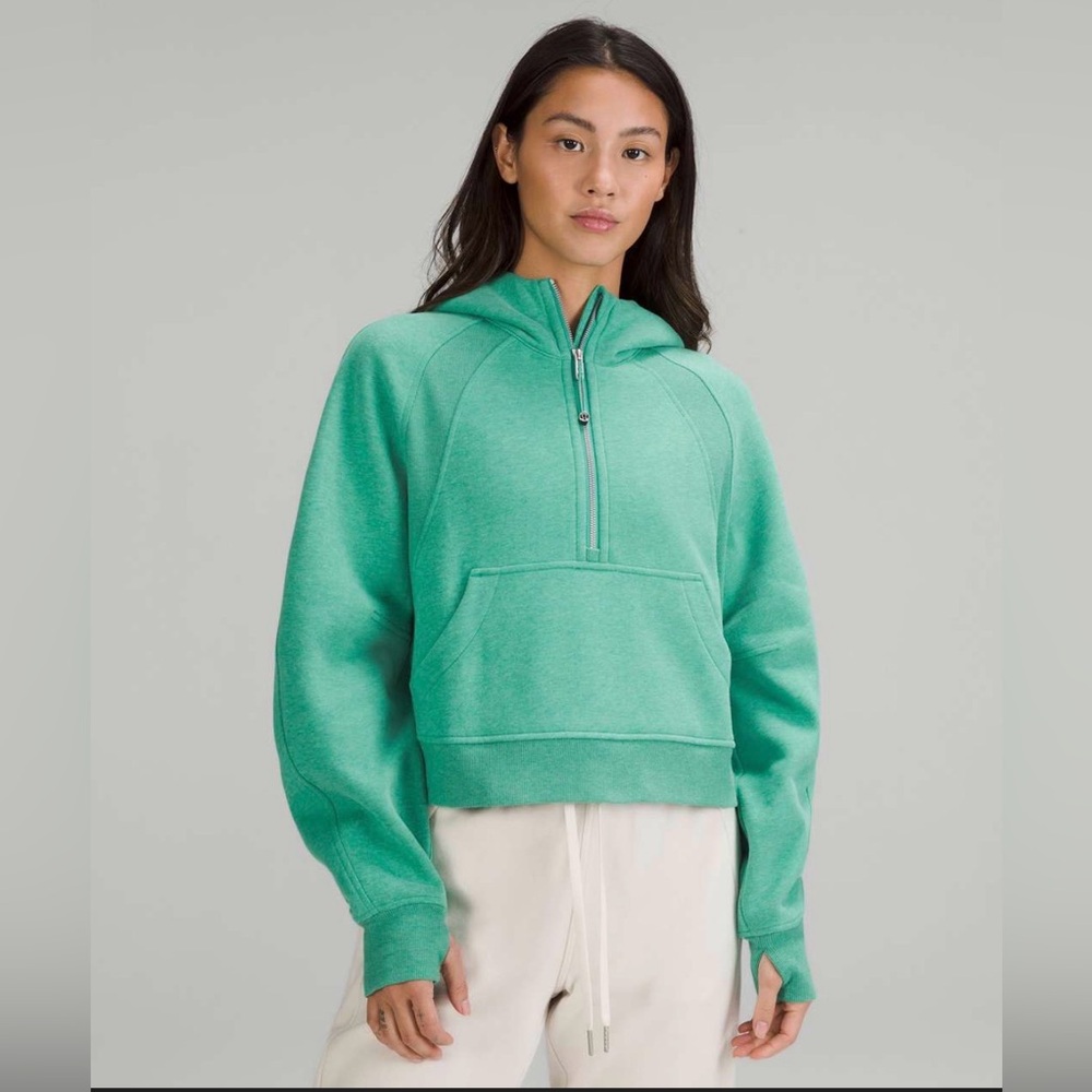 EUC Green Scuba Cropped Hoodie